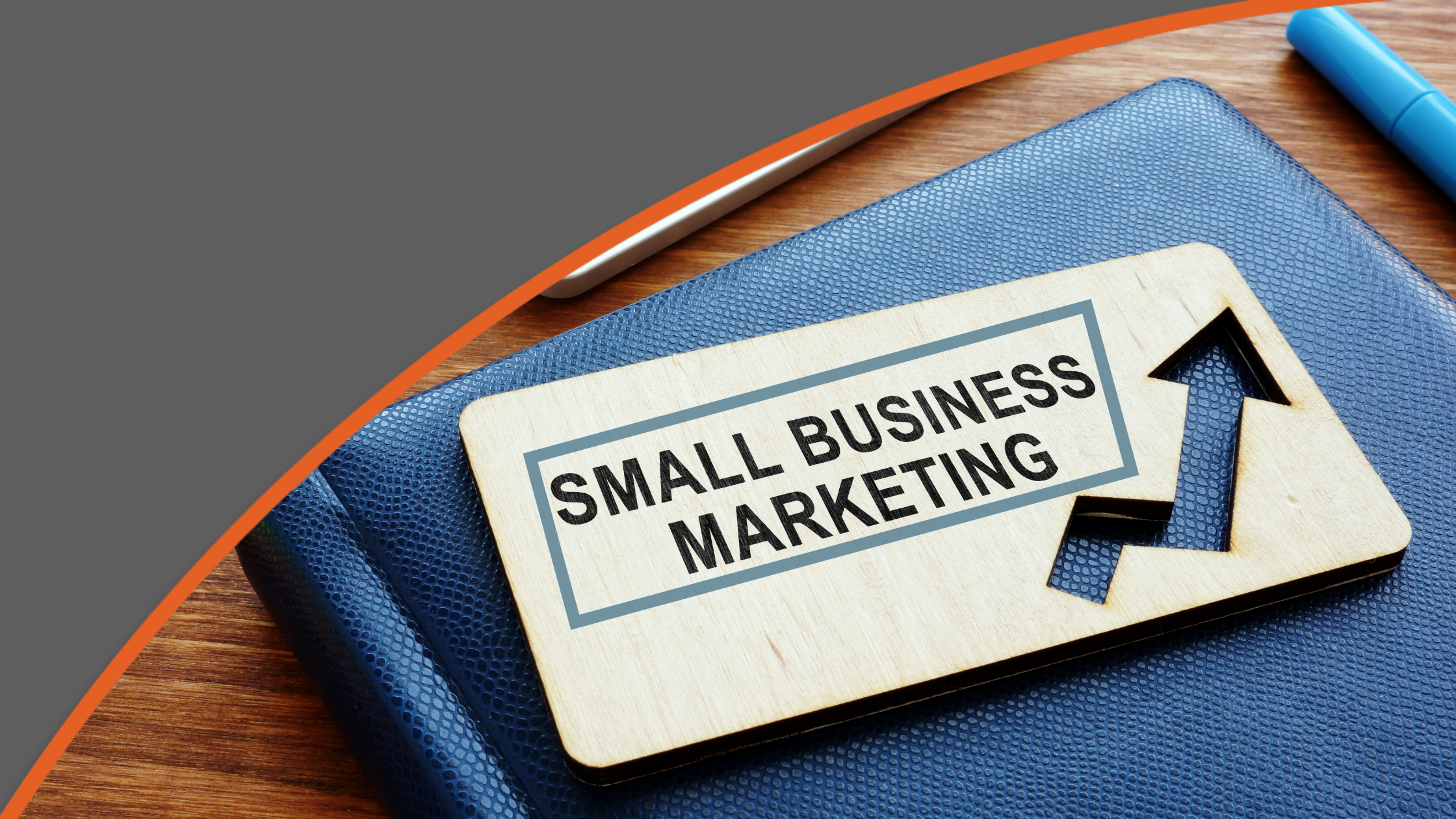 Preparing your business for Small Business Saturday on a blue sketch notebook.
