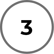 A number in a circle, representing strategic branding services.