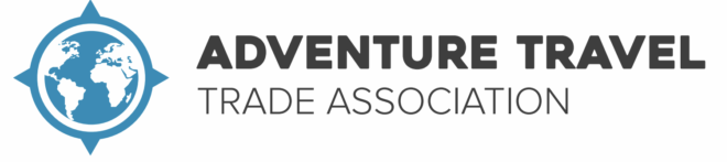 Adventure Travel Trade Association logo with blue globe