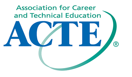 ACTE logo with blue text and green swoosh