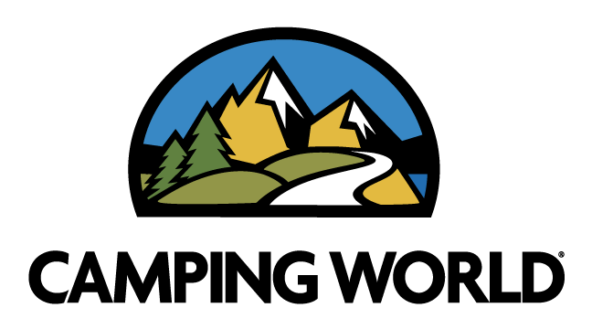 A logo with a mountain and a road designed by an Indianapolis Marketing Agency.