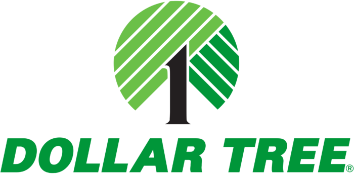 The dollar tree logo on a black background, created by an Indianapolis Marketing Agency.