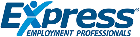 Express Employment Professionals logo with a stylized human figure, denoting expert staffing services