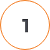 Number one inside an orange circle