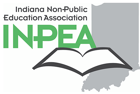 INPEA logo with an open book and the outline of Indiana.