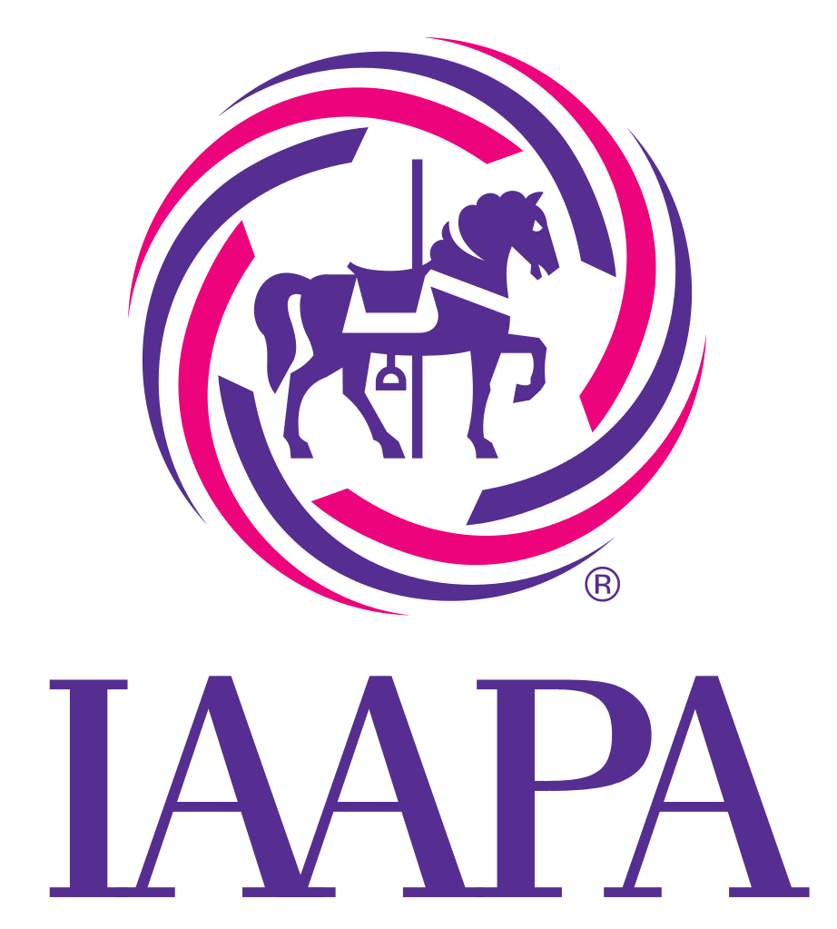 The iaap logo on a black background, showcased by an Indianapolis Marketing Agency.