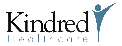 Kindred Healthcare logo with human figure and tagline