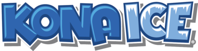 Kona Ice franchise logo on a black background.