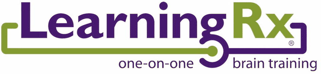 LearningRx logo with 'one-on-one brain training' tagline in purple and green