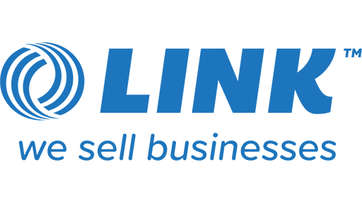 LINK logo with circular design, promoting their business brokerage services
