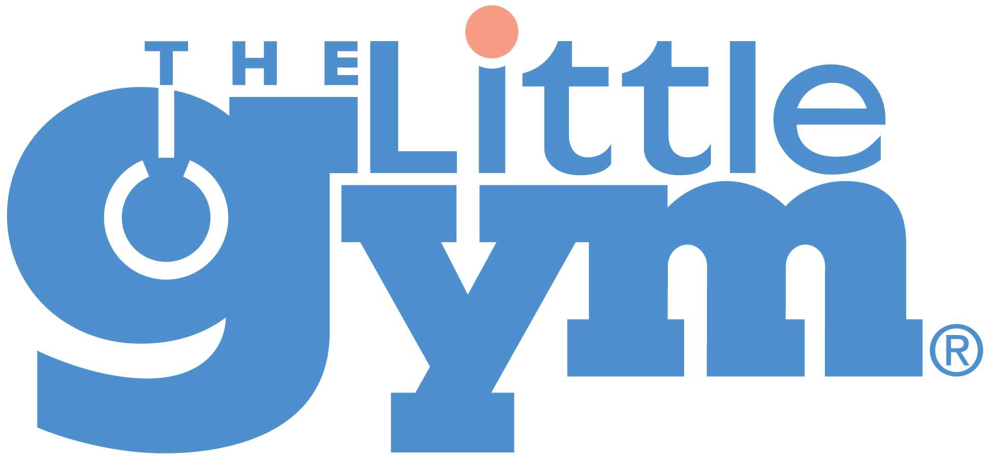 The Little Gym logo with blue text and a gymnast icon