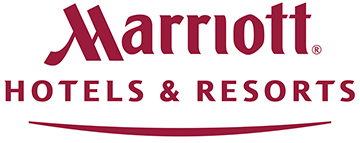 Marriott Hotels & Resorts' elegant red logo on a white background."