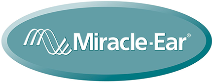 "Miracle-Ear logo with iconic sound wave graphic."