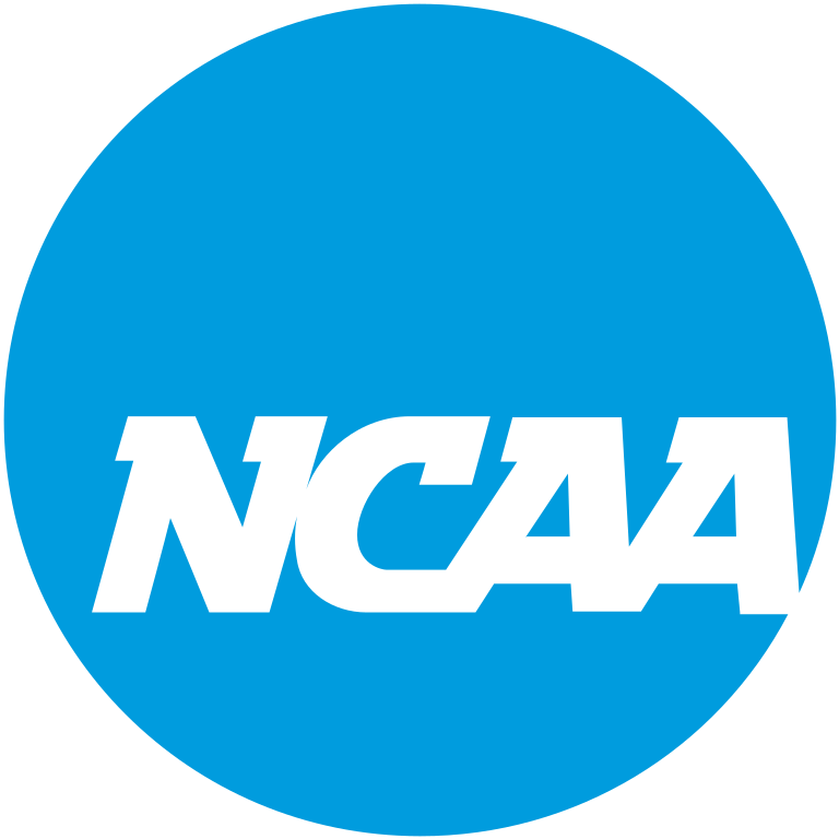 NCAA logo on a blue background