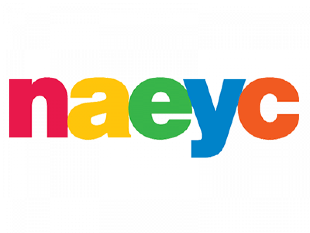 Colorful NAEYC logo with red, orange, yellow, green, and blue letters