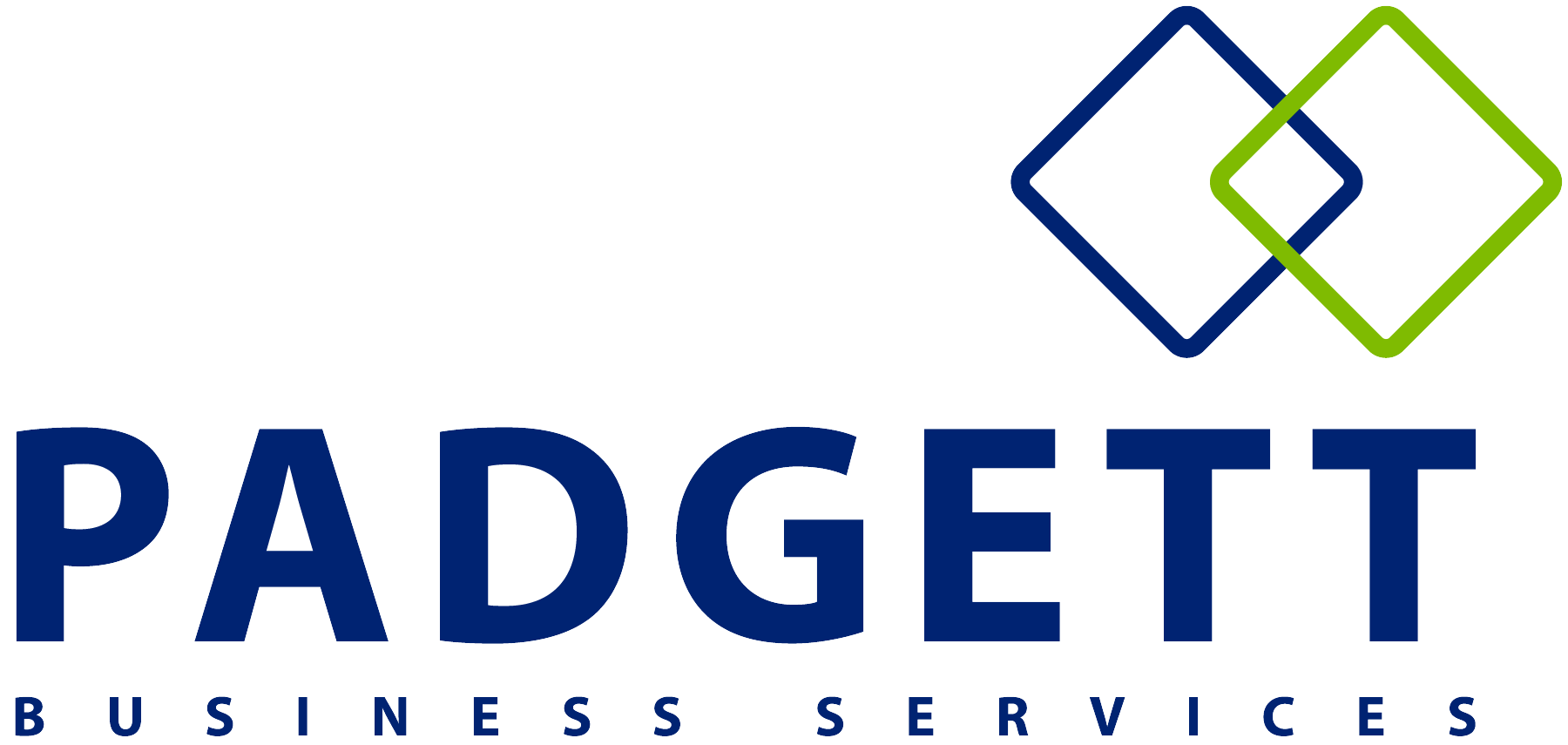 PADGETT BUSINESS SERVICES logo featuring two interconnected diamonds