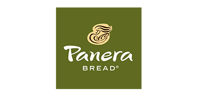 Panera Bread logo on a green background, showcasing our franchise marketing expertise.