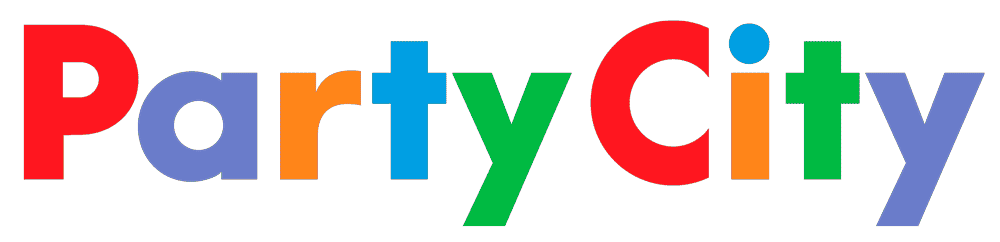 Party city logo, enhanced by Strategic Branding Services, on a white background.