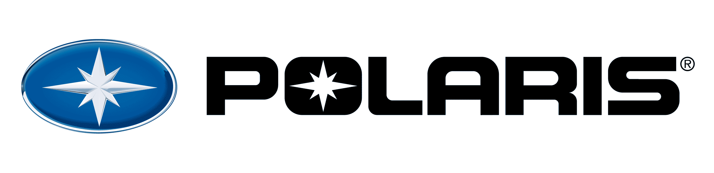 "Polaris logo with a compass star in a blue oval and bold black text."
