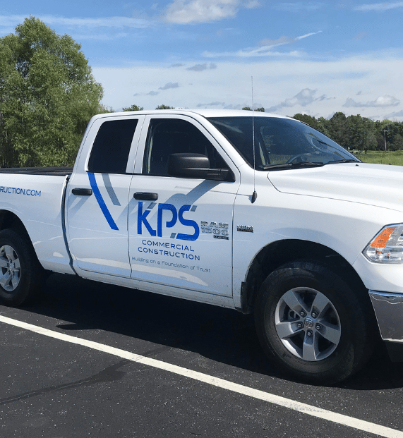 KPS Commercial Construction branded pickup truck