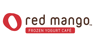 Red mango frozen yogurt cafe with strategic branding services.