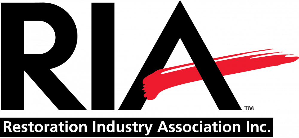 The logo for the restoration industry association, inc., designed by a leading Indianapolis Marketing Agency.