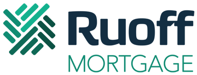 Ruoff Mortgage logo on a black background, symbolizing their digital marketing expertise.