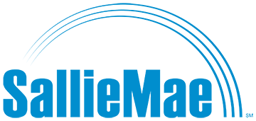 Sallie Mae logo with blue text and arcs above