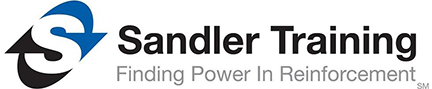 Sandler Training logo with slogan 'Finding Power In Reinforcement'
