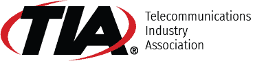 TIA logo with a bold red swoosh, representing the Telecommunications Industry Association.