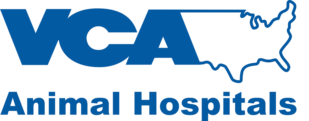 VCA Animal Hospitals logo with outline of the United States