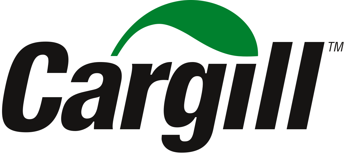 Cargill logo with green leaf and bold black letters on a transparent background.
