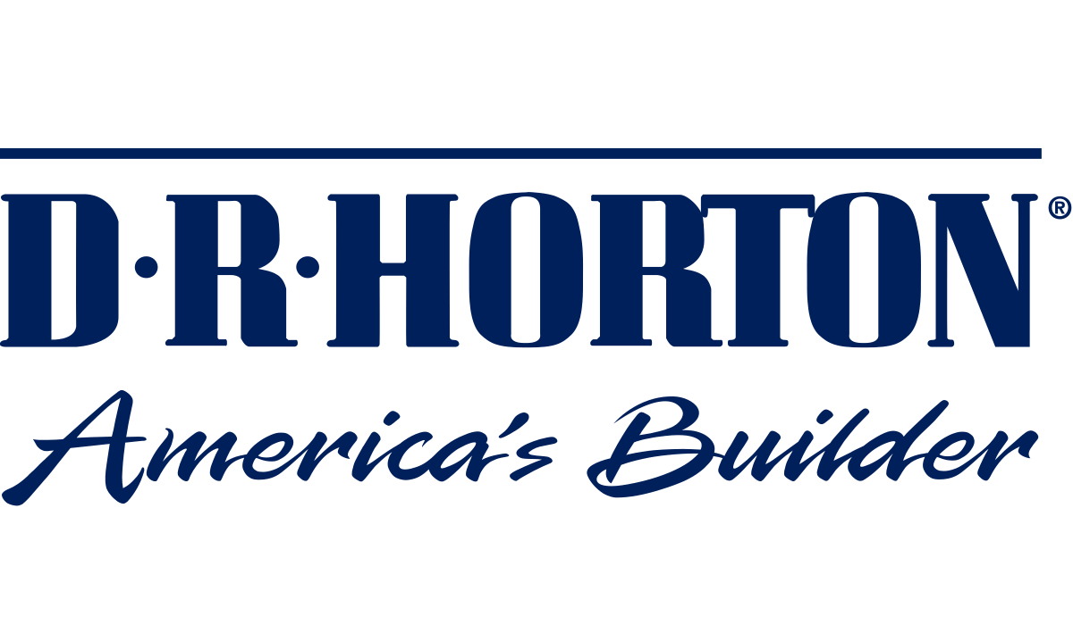 D.R. Horton logo with 'America's Builder' tagline in navy blue on transparent background