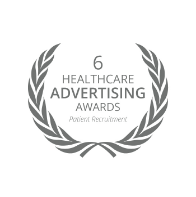 Logo of 6 Healthcare Advertising Awards for Patient Recruitment.