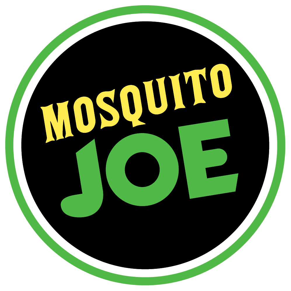Mosquito Joe logo with bold yellow and green text on a black background