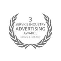 Three Service Industry Advertising Awards for Catering & Hospitality.